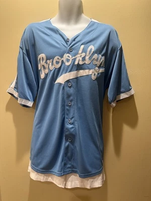 Camiseta Jackie Robinson Azul Claro Brooklyn Dodgers #42 Talla XL Foto 1 de 4