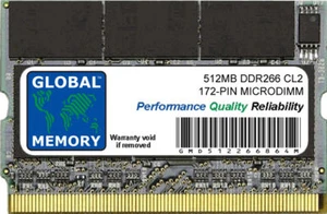 512MB DDR 266MHz PC2100 172-PIN MICRODIMM MEMORY RAM FOR LAPTOPS/NOTEBOOKS - Picture 1 of 1