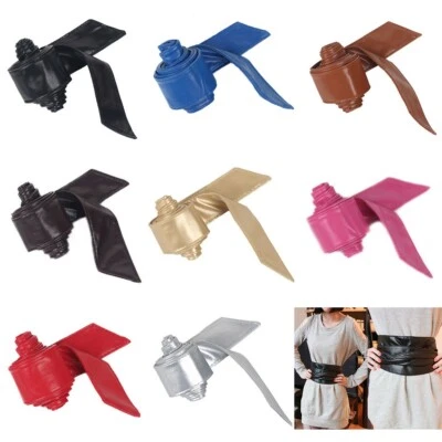 Damen Breiter Aus Kunstleder Hüftgurt Wickelgürtel Korsett Bund Kleid Gürtel - Bild 1 von 3