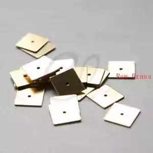 40 Pieces RAW Brass Flat Square Spacer - 10x10mm (3043C) - Picture 1 of 1