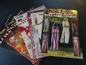 PLASTIC CANVAS VTG Lot 9 Booklets Jar Lids Magnets Wind Socks Calendar Door PC4 - Picture 1 of 8