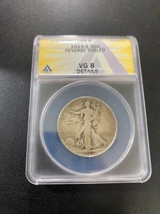 1923 S WALKING LIBERTY HALF DOLLAR ANACS VG-8 DETAILS - BETTER DATE - SLAB - 50C - Picture 1 of 2