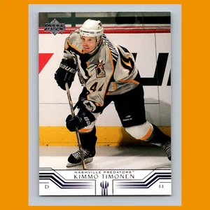 Tarjeta de hockey Kimmo Timonen #100 2001 Upper Deck Nashville Predators NHL CASI NUEVA - Imagen 1 de 3