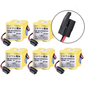 5PCS BR-2/3AGCT4A 6V 4400mAh PLC Battery For FANUC Backup Power A98L-0031-0025 - Picture 1 of 5