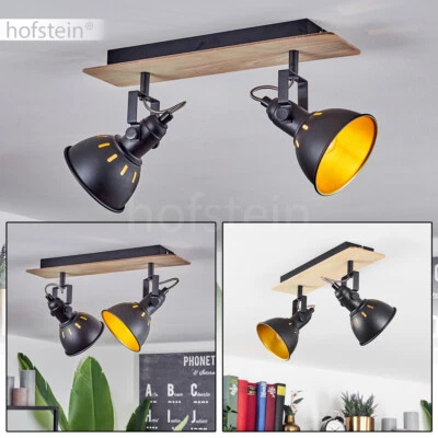 Ceiling Light Adjustable Wooden Kitchen Spotlight Living Bedroom Lamp Vintage - Image 1 of 4