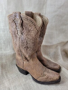 Sonora RJ Faux Snake Leather Cowboy Boots Made In Mexico Size 8.5B - Picture 1 of 9