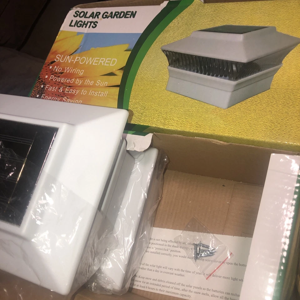 Solar Panel Deck Lights. Save Energy & $$Fence Post Caps for 4X4 PVC/VINYL Post - Image 1 of 1