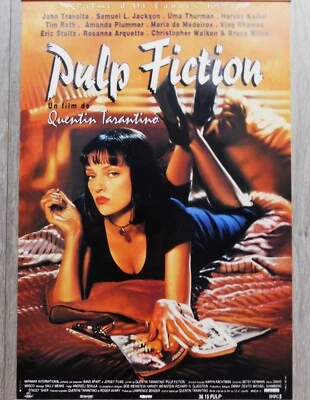 PULP FICTION SELTENES ORIGINAL französisches Filmplakat 1994 15"23 Q TARENTINO CANNES - Bild 1 von 4