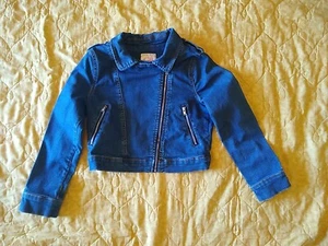 GB Girls Jacket Denim Crop Zip Sz S - Picture 1 of 9