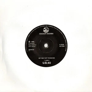 UB40 - My Way Of Thinking/I Think It's Going To Rain Today (7" Single 1980) VG+ - Picture 1 of 2