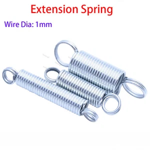 Extension Spring Wire Dia 1mm Galvanized Double Loop Closed Ring Tension Springs - Picture 1 of 5