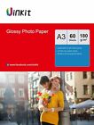 A3 Photo Paper High Glossy  Inkjet Paper Printer 180Gsm - 60 Sheets Uinkit