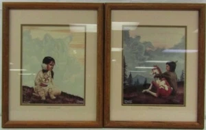 CAMPOS DE MARGUERITA FIRMADOS/Nº "Little Warrior" "Little Princess" 12,25" x 15,25 - Imagen 1 de 6