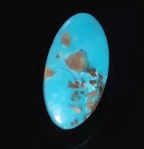 27,30 Ct 100% Naturale Irani Turchese Ovale Liscio Cabochon Pietra Preziosa Sciolta IF-45 - Foto 1 di 3