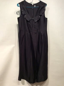 Ärmelloses schwarzes Kleid Vintage Pailletten - Bild 1 von 9