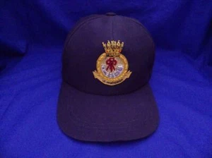 HMS TORBAY ( RN ) BASEBALL WITH A BULLION WIRE BADGE - Picture 1 of 1