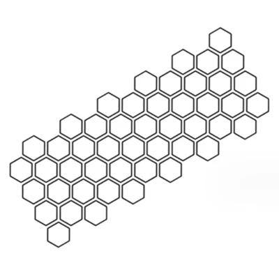 Calcomanía de vinilo hexagonal con patrón de panal negra para carrocería de coche accesorios de decoración Foto 1 de 4