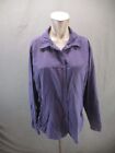 REI UPF30+ Size XL Womens Purple Long Sleeve Collar Side Zip Button Up Shirt 129
