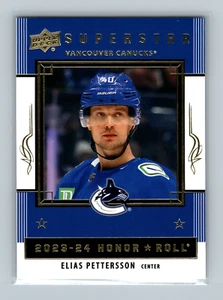 23-24 UD Series 1 Hockey Superstar Honor Roll HR-12 Elias Pettersson - Picture 1 of 2
