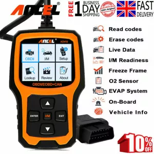 Peugeot 407 OBD2 Herramienta de diagnóstico del coche Borrar código de falla Lector Escáner Ancel AD410 - Imagen 1 de 11