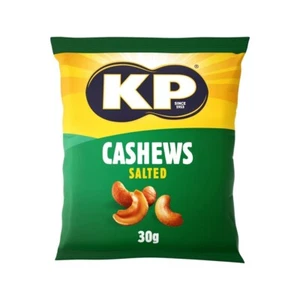 KP Nuts Salted Cashews 30g, Pub Card of 12 - Picture 1 of 2