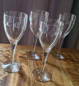 Waterford Crystal John Rocha GEO Large Wine Glasses x 4 - 25cm Tall - Picture 1 of 12