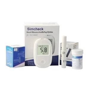 Kit de prueba de monitor de glucosa medidor de azúcar en sangre Simcheck para diabetes - Imagen 1 de 15