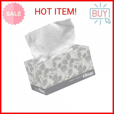 KLEENEX Pop-Up Box Hand Towels, Paper, 9 x 10-1/2, 120/pack - Image 1 of 2
