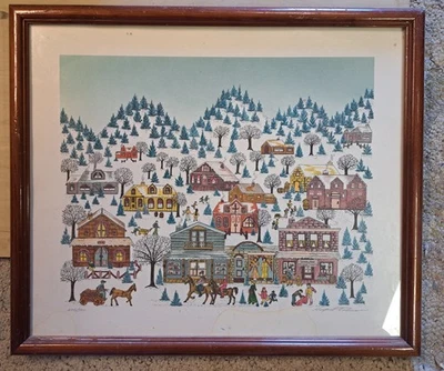 Winter Wonderland Water Color Enmarcado Margaret Robinson Valorado Certificado  Foto 1 de 4