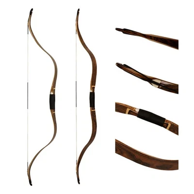 52in. Crimea Tatar Golden Sandalwood Recurve Bow Horse Bow AF Archery Handmade - Image 1 of 4