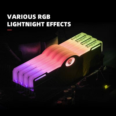 ✅ KingSpec DDR4 RAM RGB 8GB 16GB 3200MHz 3600MHz XMP Memoria para PC Escritorio - Image 1 of 4