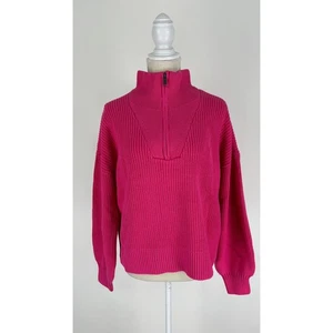 Maglione pullover Duluth donna brigadiere 1/4 zip taglia large rosa gardenia nuovo - Foto 1 di 13