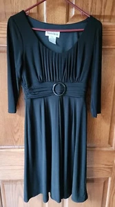 Danny & Nicole Black Long Sleeve Dress Size 6P Polyester/Spandex - Picture 1 of 3
