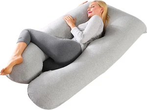 Pregnancy Pillow, Maternity Full Body Pillow for Back, Legs and Belly Support, U - Picture 1 of 8