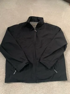 JOHNSTON & MURPHY Mens Black Zipped Jacket Size Large - Picture 1 of 14
