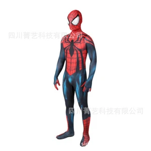 Scarlet Spider-man Jumpsuit Spiderman Cosplay Costume For Adult & Kids Halloween - Picture 1 of 10