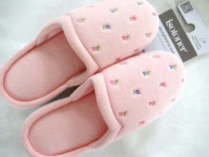 NEW Isotoner Slippers Womens Clog Slip-On Blue Grey Pink M L XL Soft Memory foam - Picture 1 of 35
