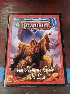 Van Richten's Guide To The Lich 9412 RS1 Ravenloft Advanced Dungeons & Dragons - Picture 1 of 2