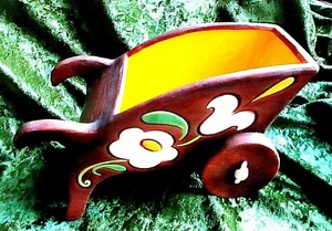 VINTAGE 1940'S BRAYTON LAGUNA GLAZED CERAMIC CART - CALIFORNIA - Picture 1 of 5