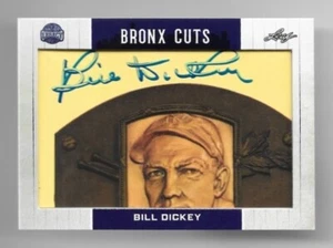 1/1 bill dickey 2023 leaf bronx legacy autograph cut signature auto hof yankees - Picture 1 of 2