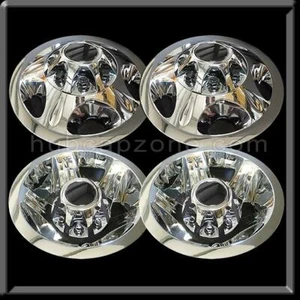 08-10 GMC Sierra 3500 17" Dually Chrome Wheel Simulators and Center caps hubcaps - Bild 1 von 7