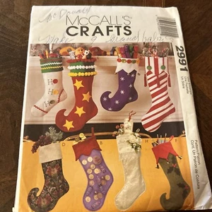 McCall's Crafts 2991 Weihnachten Neuheit Borte Strümpfe 8 Stile UNGESCHNITTEN - Bild 1 von 4