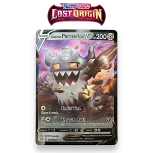 Galarian Perrserker V 129/196 Ultra Rare Lost Origin Pokemon TCG NM - Picture 1 of 2