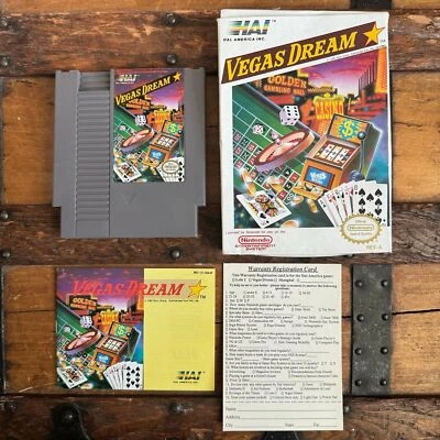 Vegas Dream NES (Nintendo, 1989) CIB Completo Con Manual Excelente Foto 1 de 4
