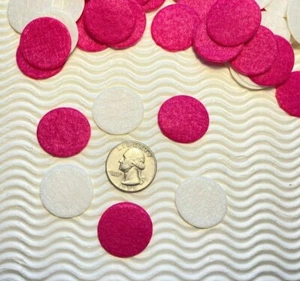 60 Stck. x 25 mm dünne Filz Kreis Applikationen für Blumen/Schleifen Hochzeit Handwerk ST601A - Bild 1 von 3