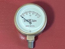 1920 's 1930 's  EVEREADY OXWELD ACETYLENE PRESSURE GAUGE BRASS BODY VINTAGE