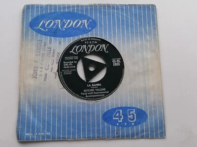RITCHIE  VALENS   1958 U.K. LONDON 45    LA BAMBA   DONNA    45-HL-8803 Foto 1 de 4