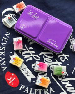 Metal Tin Box for 12 White Nights® Watercolor Pans with Palette RUSSIA