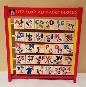 Mickey Mouse Clubhouse Flip-Flop Alphabet Blocks Tiles~ Educational Toy~ Ages 2+ - Picture 1 of 9