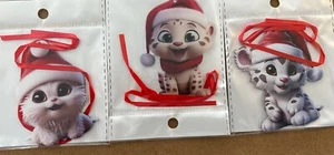 Festive 2D Acrylic Cat Christmas Ornament  Indoor Home Decor | Xmas Tree Hanging - Picture 1 of 7